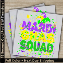 Load image into Gallery viewer, mardi gras square greeting cards with a mardi gras theme
