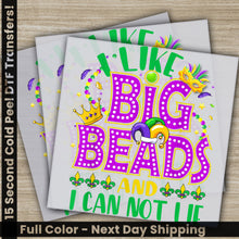 Load image into Gallery viewer, two greeting cards with the words, i like big beads and i can not lie
