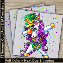 Load image into Gallery viewer, a card with a picture of a unicorn wearing a top hat
