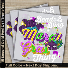 Load image into Gallery viewer, a pair of posters with mardi gras sayings