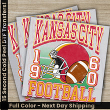 Load image into Gallery viewer, a pair of kansas city football stickers