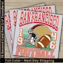 Load image into Gallery viewer, a pair of san francisco football stickers