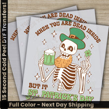 Load image into Gallery viewer, a pair of cards with a skeleton holding a beer
