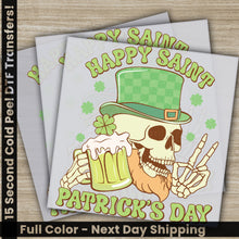 Load image into Gallery viewer, a pair of cards with a skull holding a beer