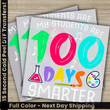 Load image into Gallery viewer, a pair of posters with the words 100 days of school written on them