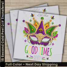 Load image into Gallery viewer, two greeting cards with a mardi gras mask