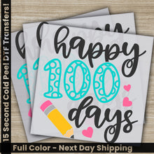 Load image into Gallery viewer, two greeting cards with the words happy 100 days on them
