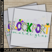 Load image into Gallery viewer, a close up of a greeting card with the words look out mardi gras