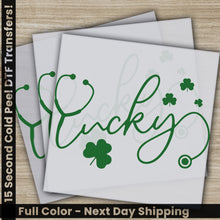 Load image into Gallery viewer, a close up of two cards with shamrocks on them