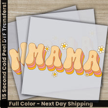 Load image into Gallery viewer, a set of three greeting cards with the word mama printed on them
