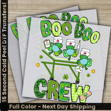 Load image into Gallery viewer, a pair of greeting cards with the words boo boo crew
