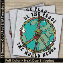 Load image into Gallery viewer, a pair of peace is the world needs stickers
