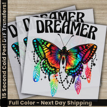 Load image into Gallery viewer, a pair of cards with a colorful butterfly on them
