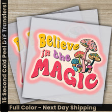 Load image into Gallery viewer, a card with the words believe in the magic on it
