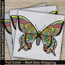 Load image into Gallery viewer, a close up of two cards with a butterfly on them

