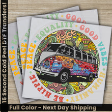 Load image into Gallery viewer, a set of three stickers with a vw bus on them
