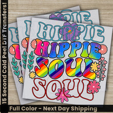 Load image into Gallery viewer, a pair of coloring books with the words happy hippie to the soul
