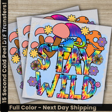 Load image into Gallery viewer, a set of two greeting cards with the words stay wild on them
