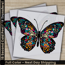 Load image into Gallery viewer, a picture of a colorful butterfly on a white background
